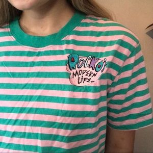 Rocko’s Modern Life Striped Crop Top